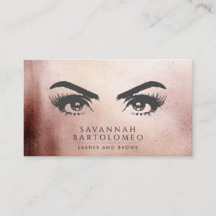 Carte De Visite Artiste maquillage moderne Rose Gold Faux Foil