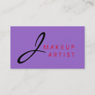 Carte De Visite Artiste maquillage monogramme Amethyst Arrière - p
