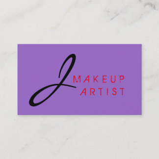 Carte De Visite Artiste maquillage monogramme Amethyst Arrière - p