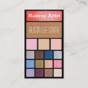 Carte De Visite Artiste maquillage / palette Parties scintillant