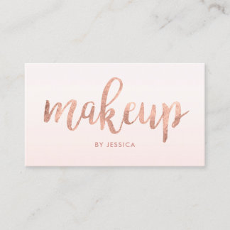 Carte De Visite Artiste maquillage Rose or rose