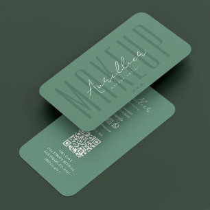 Carte De Visite Artiste Maquillage Salon de Beauté Salle Teal Mode