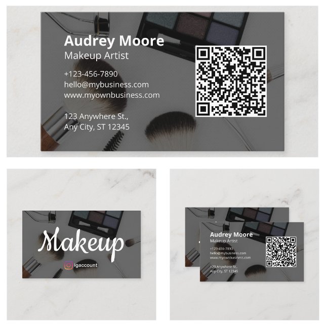 Carte De Visite Artiste Maquilleuse (Design Makeup Artist Business Card
)