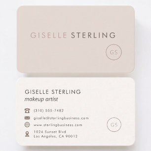 Carte De Visite Artiste Maquilleuse Féminine Professionnelle