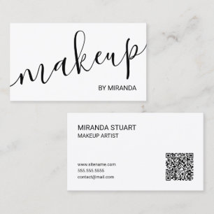Carte De Visite Artiste Maquilleuse Professionnelle de Script Mode