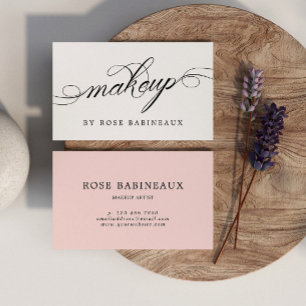 Carte De Visite Artiste minimaliste de maquillage Tourbillonnant n