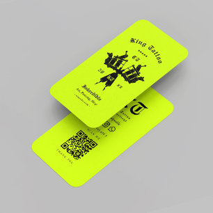 Carte De Visite Artiste moderne de tatouage Neon Machine de tatoua