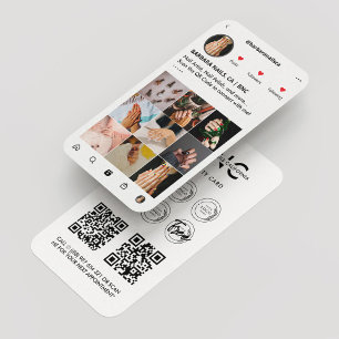 Carte De Visite Artiste ongle Nail Tech Manicuriste IG Loyauté Bla