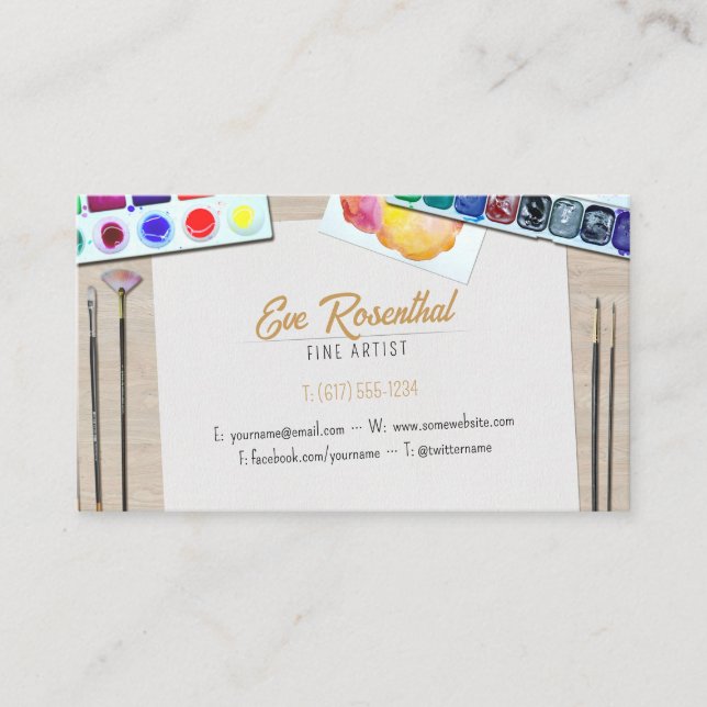Carte De Visite Artiste | Professionnel (Devant)