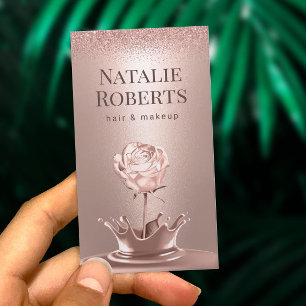 Carte De Visite Artiste Rose de maquillage de splash Flower