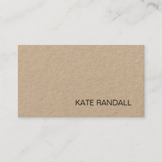 Carte De Visite Artiste simple Tan Kraft