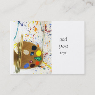 Carte De Visite Artistes Peinture Splatter et Palette de Peinture