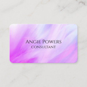 Carte De Visite artistique de style aquarelle rose et violet