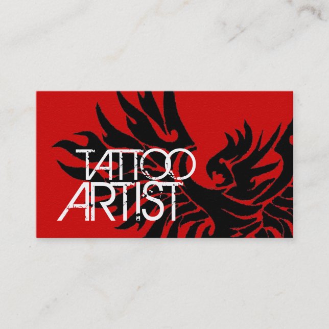 Carte de visite artistique du corps de tatouage (Devant)