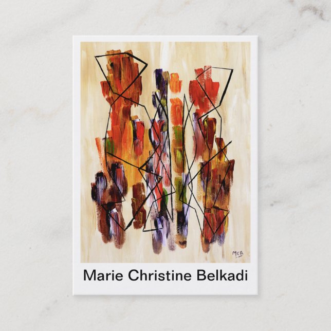 Carte de visite artistique unique pour des (Devant)