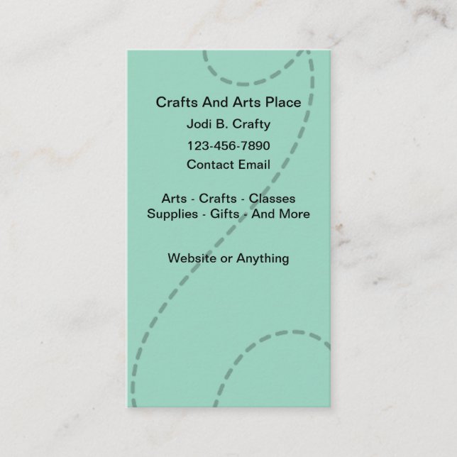 Carte De Visite Arts And Crafts Theme Trendy Business Cards (Devant)