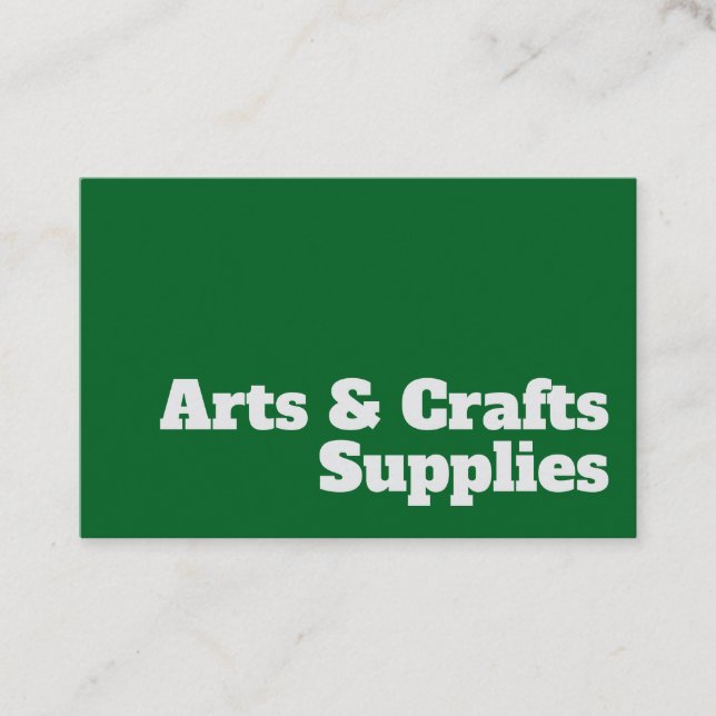 Carte De Visite Arts & Artisanat Gras & Clair Fournitures Concepti (Devant)