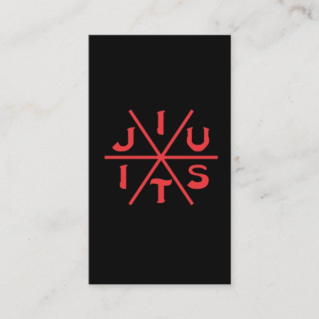 Carte De Visite Arts martiaux BJJ brésilien Jiu Jitsu combattre (Devant)