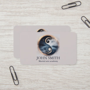 Carte De Visite Arts martiaux minimalistes modernes Yin Yang Karat