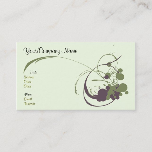 Carte de visite Artsy (Devant)