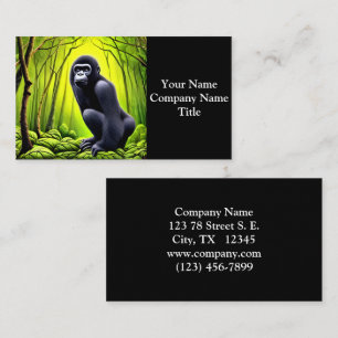 Carte De Visite Artsy Abstrait Jungle Gorilla