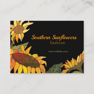 Carte De Visite Artsy Bold Hip Sunflowers