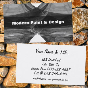 Carte De Visite Artwork Abstrait noir et blanc soyeux Doula