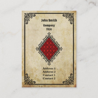 Carte De Visite As de Carreaux Grunge