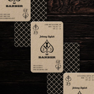 Carte De Visite As des barbiers kraft