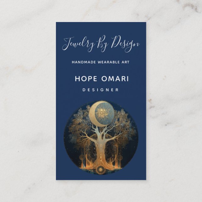 Carte De Visite Ascension au clair de lune | Conception de l'Arbre (Dos)