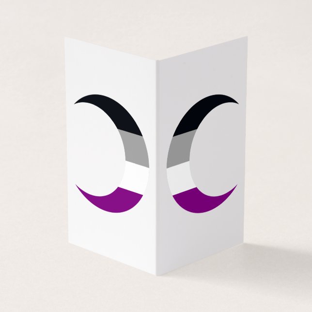 Carte De Visite Asexual Pride Crescent Moons Greeting Card (Extérieur)