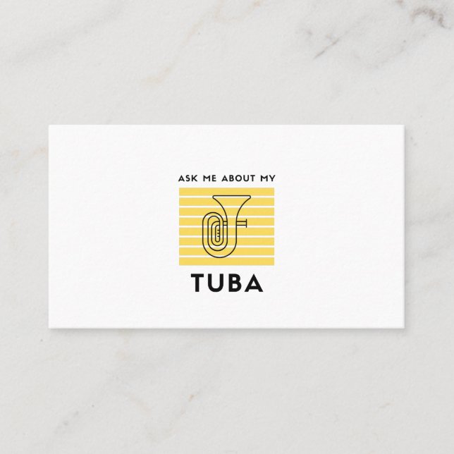 Carte De Visite Ask me about my tuba (Devant)