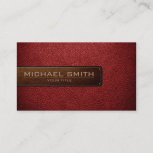 Carte De Visite Aspect Cuir Auburn Professionnel