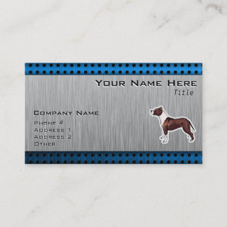 Carte De Visite Aspect métallique Pitbull