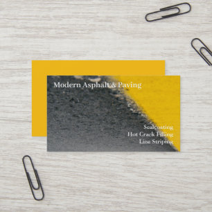 Carte De Visite Asphaltage & Pavage / Services de construction d'a
