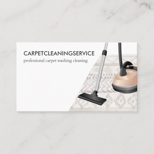 Carte De Visite Aspirateur janitorial beige pour tapis (Devant)