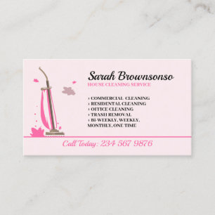 Carte De Visite Aspirateur Professionnel de Nettoyage de Maison Ré
