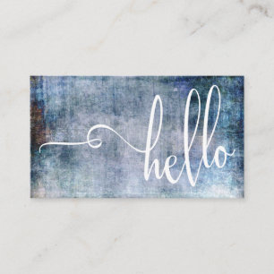 Carte De Visite Assez bonjour typographie au-dessus de grunge