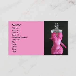 Carte De Visite Assez dans la bouteille de parfum rose de robe