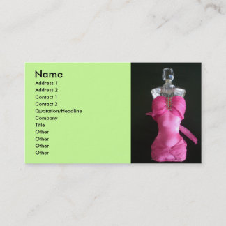 Carte De Visite Assez dans la bouteille de parfum rose de robe