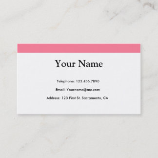 Carte De Visite Assez dans le rose