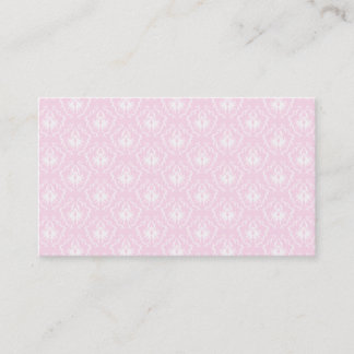Carte De Visite Assez pâle - motif rose de damassé avec le blanc