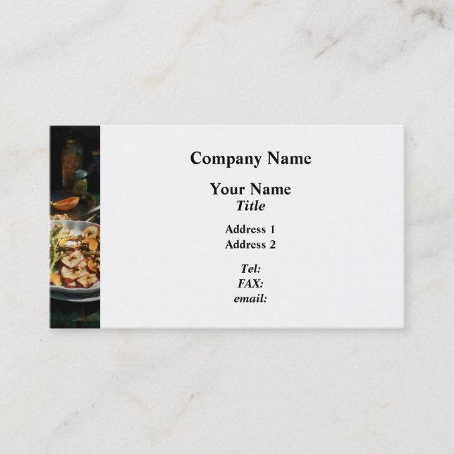 Carte De Visite Assiette de fruits secs et légumes (Devant)