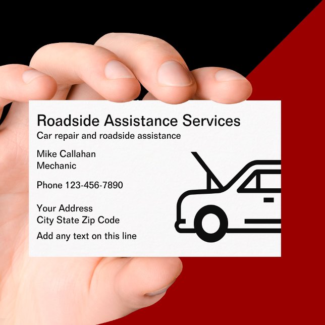Carte De Visite Assistance routière automobile (Créateur téléchargé)