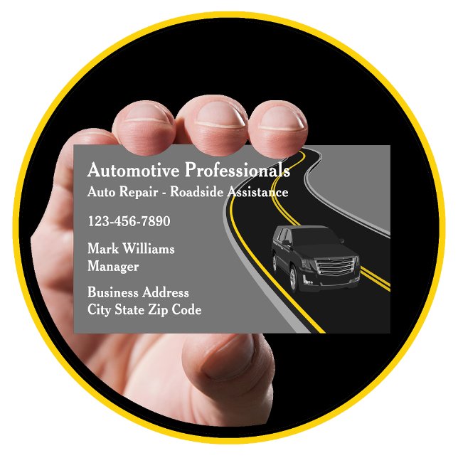 Carte De Visite Assistance Routière Réparation Automobile (Créateur téléchargé)