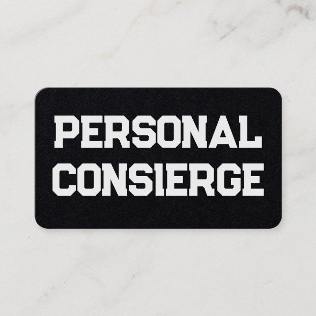 Carte De Visite Assistant exécutif du concierge personnel (Devant)