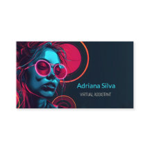 Assistant virtuel futuriste néon minimaliste