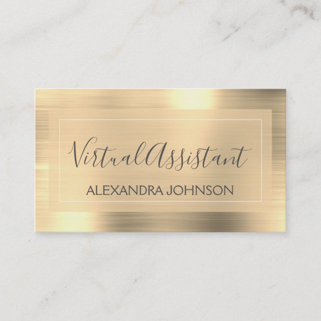 Carte De Visite Assistant virtuel Gold Foil (Devant)