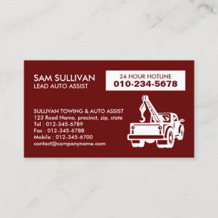 Carte De Visite Assistants auto du camion remorque