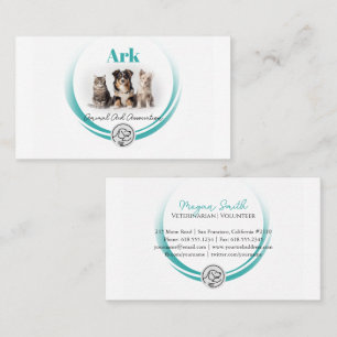Carte De Visite Association d'aide aux animaux Vétérinaire bénév